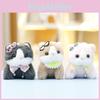 Plüschkatzen-Spielzeug aus kurzem Plüschmaterial für Schlüsselanhänger, Geschenk für Mädchen und Jungen