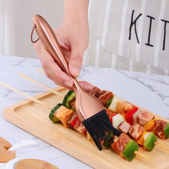 Grillpinsel, hitzebeständig, tragbar, sicheres Backwerkzeug, Silikon, Grillpinsel, Kochpinsel, Gebäckölpinsel für zu Hause