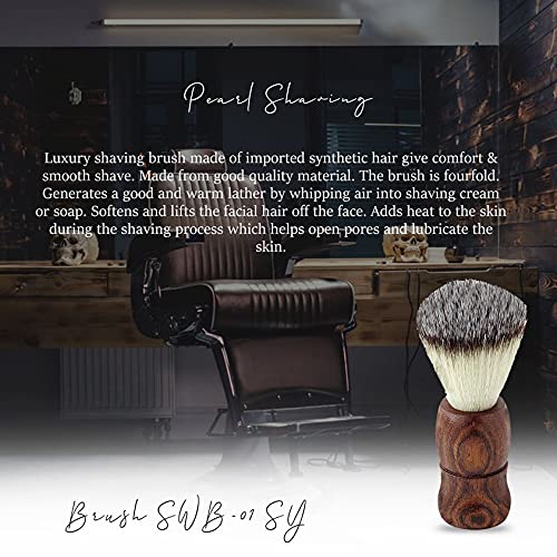Pearl Shaving Brush SWB-01 SY (Wooden Handle)