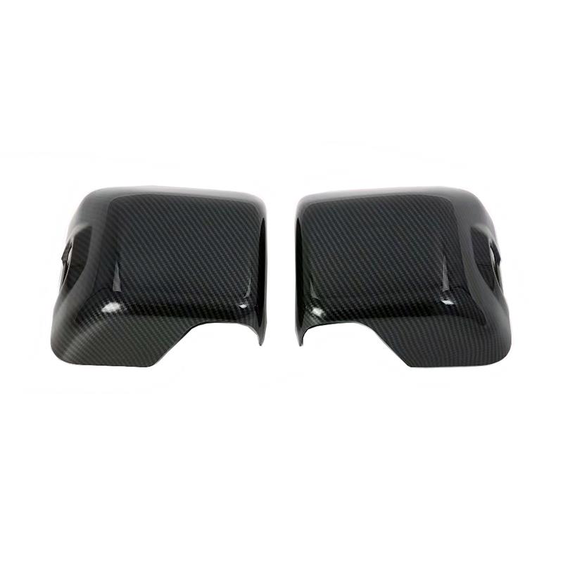 For Jeep Wrangler JL 2018  Side Door Mirror Wing Rear View Rearview Caps Carbon Fiber Style Trim Cover Molding Car Styling