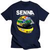 Maglietta estiva da uomo Ayrton Senna Elmetto Maglietta Top Abbigliamento 1 Auto da Corsa Uomo Girocollo Manica Corta T-Shirt Popolare Uomo Taglia Grande