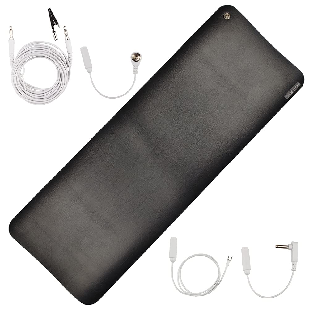 

Заземляющий коврик для здорового образа жизни с заземляющим шнуром с x EPP riraku-life (5 м Встроенный резистор) (68 25см, Кожа) чёрный