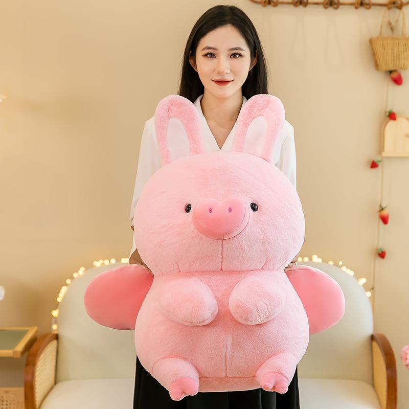 Rabbit Ears Flying Pig Plush Toys Animals Children's Birthday Gift Cute Doll Doll Sleeping Pillow