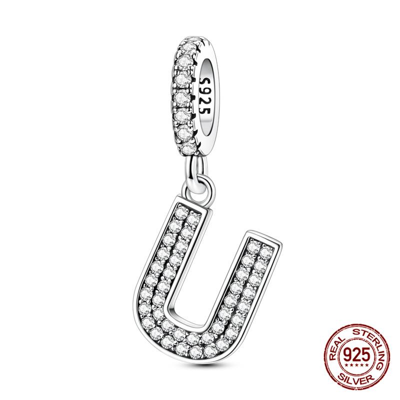 Original A-Z Beads 100% Copper 26 Letter Charms Fitoriginal Bracelet Diy Jewelry Making Women Gift