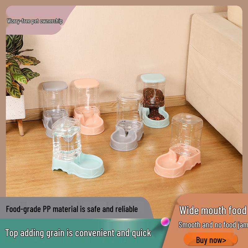 3.8L Automatic Pet Feeder & Water Bowl: Large Capacity for Cats and Dogs