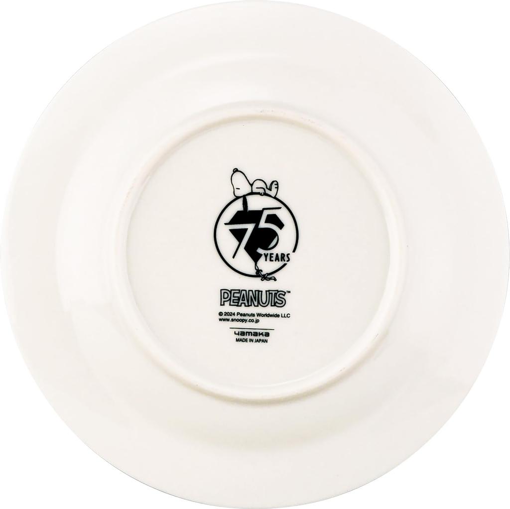 PEANUTS 2025 Year Plate, Approx. 20cm Diameter, Microwave Safe, Snoopy Merchandise, Gift, Tableware, SN2025-YP
