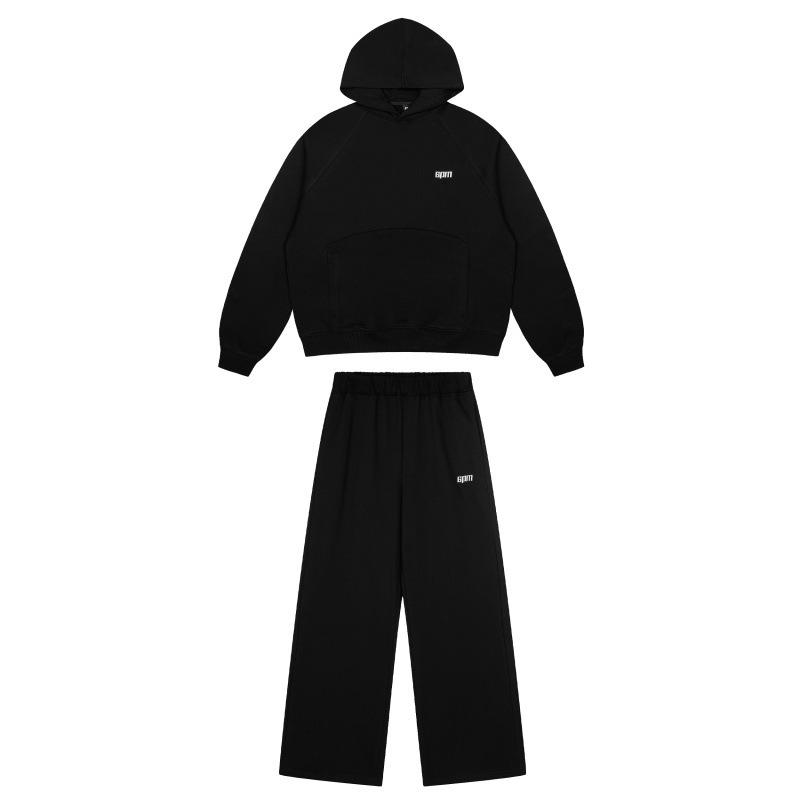 6PM Vyšívaná mikina s kapucí a tepláky Hip Hop Pánská sportovní souprava