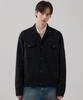 Draw Fit Density Knit Trucker Wool Cardigan [Melange Grey]