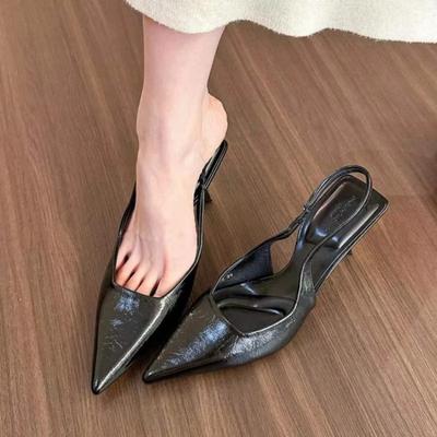 Elegant Pointed Toe Shallow Mouth Women Sandals Summer Outdoor Fashion Versatile Sexy Stiletto Sandals for Women Zapatos