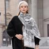 Winter Knitted Thick Women Scarf Tie-dyed Design Cashmere Shawls Lady Warm Wrap Short Tassel Scarves