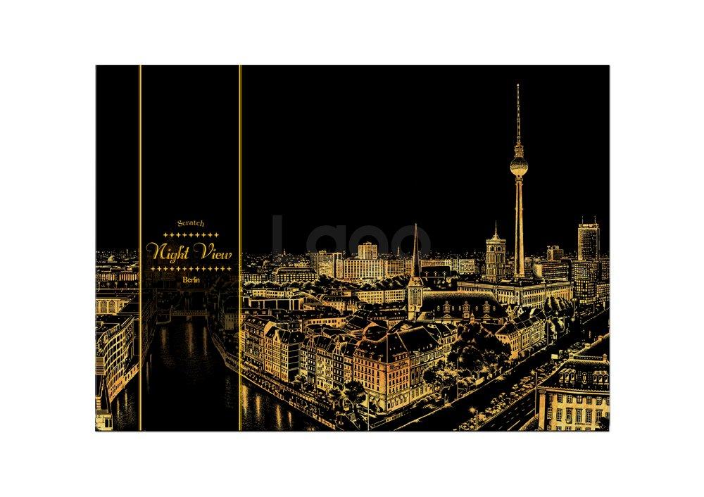 

Lago Design Scratch Night View Berlin Includes one design scratch one plain scratch and one scratch stick Japanese NV-BER card, card, [Official