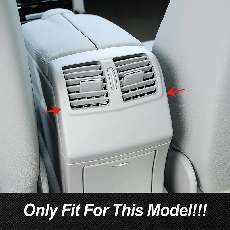 For Mercedes Benz E Class W212 2012-2015 Rear Air Condition Outlet Vent Frame Cover Carbon Texture Trim Interior Car Accessories