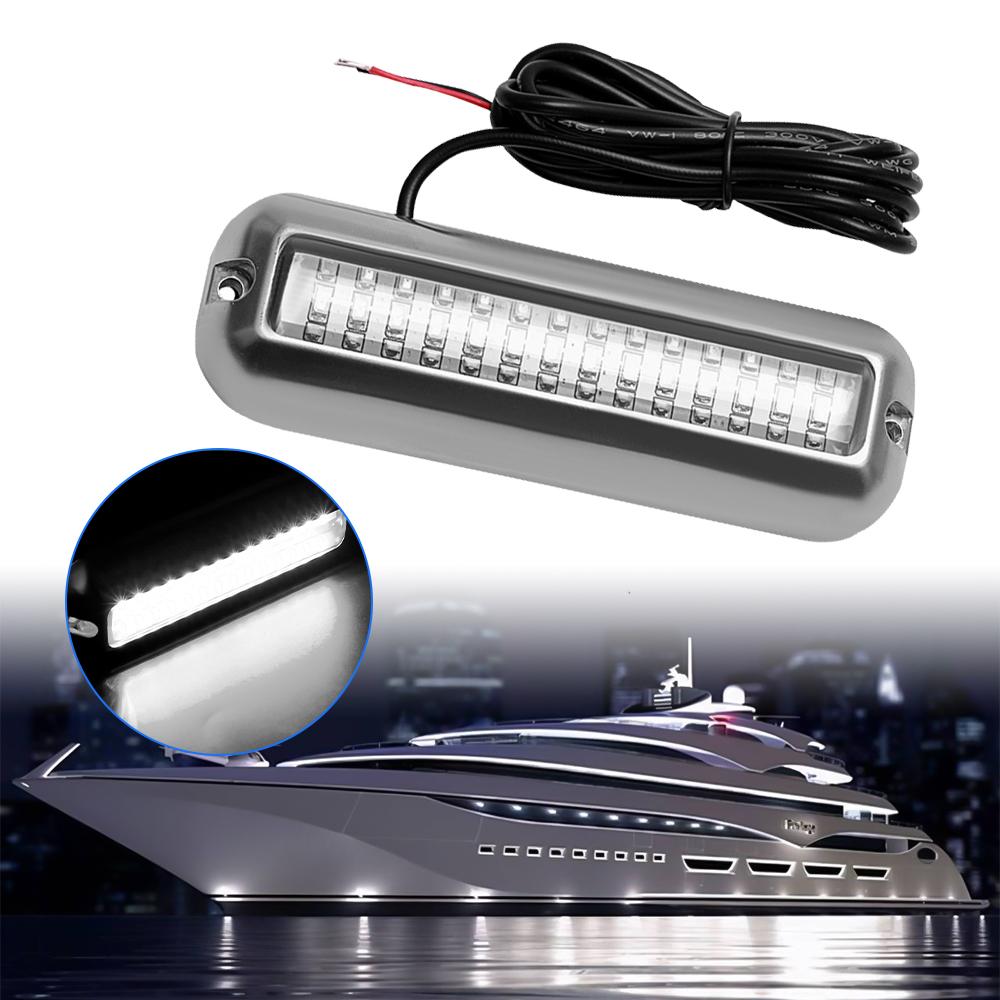 1-4Pcs 42LED Yacht Underwater Light Stainless Steel Marine Navigation Light IP68 Waterproof Marine Boat Lamp Yacht Accessories