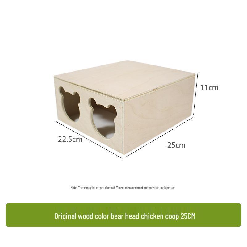 Goldhamster, Wellensittich, Chinchilla, Zwergkaninchen, Farbratte, Meerschweinchen Holzversteck Villa.
