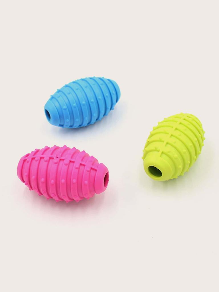 1pc Pet Small Dog Treats Rugby Ball Puppy Interactive Toy Ball Training Toy for Large Dog Chew Toy Tooth Cleaning Bite Ball