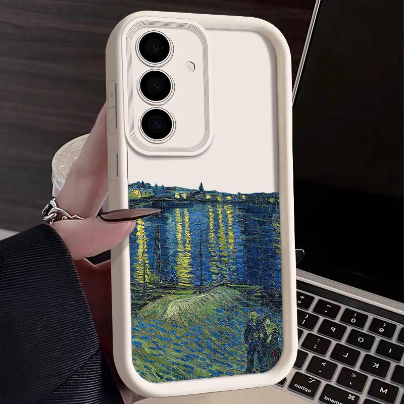 Van Gogh Oil Painting Sunflower Starry Sky Phone Case For Samsung S26 S25 S24 S23 S21 Ultra For Galaxy S25 S24 FE S26 Plus Cover
