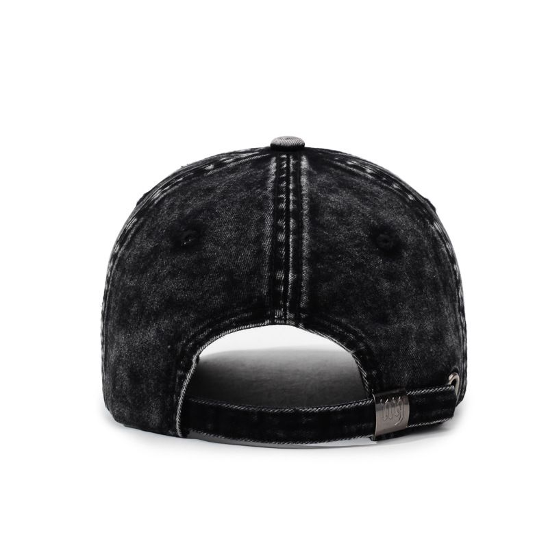 American Retro Baseball Cap Spring and Summer Short Brim Letter Embroidery Washed Old Cap Outdoor Sun Hat Unisex Retro Street Soft Top Sun Hat