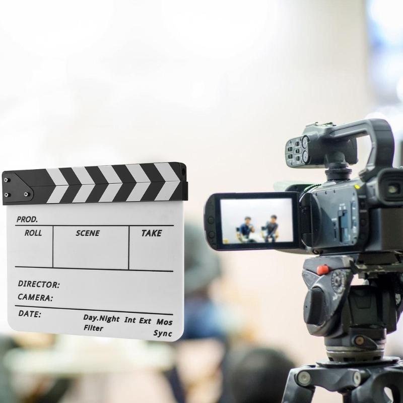 Acrylic Film Movie Directors Clapboard Magnetic Dry Erases Director Clapper Coating Board  Slates for Director Film Fans