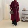 M Family Water Ripple High-End Women's Double-Sided Cashmere Coat