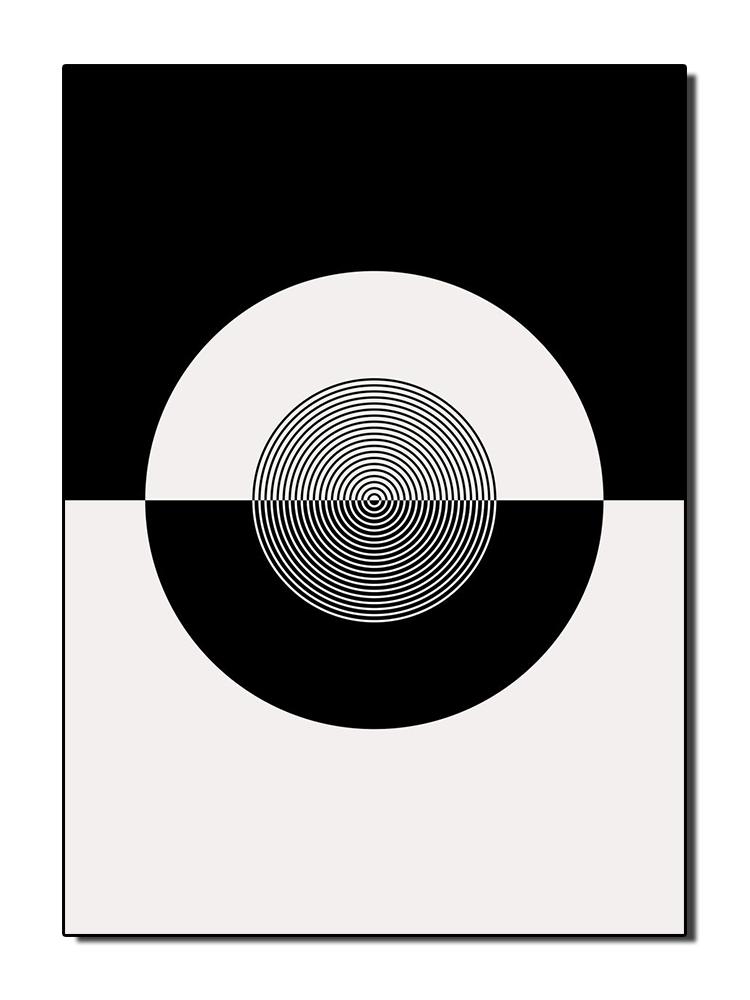 Abstract Modern Art Geometrical Shapes Poster Canvas Painting Black White Wall Art For Living Room Home Decoration Mural