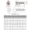 304 Stainless Steel Hex Socket Screw Bolt Nut Washer Set M2 M3 M4 M5 M6 Metric Thread Metal Machine Screws Gasket Assortment Kit