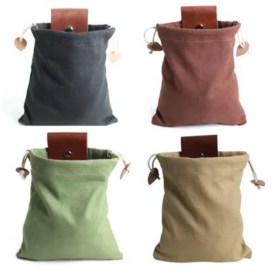 1 stuks Opvouwbare Canvas-Riemtas Draagbare Pluktas voor Fruit en Groenten Multifunctioneel Canvas-Verzamelzakje voor Tuin Opbergtas