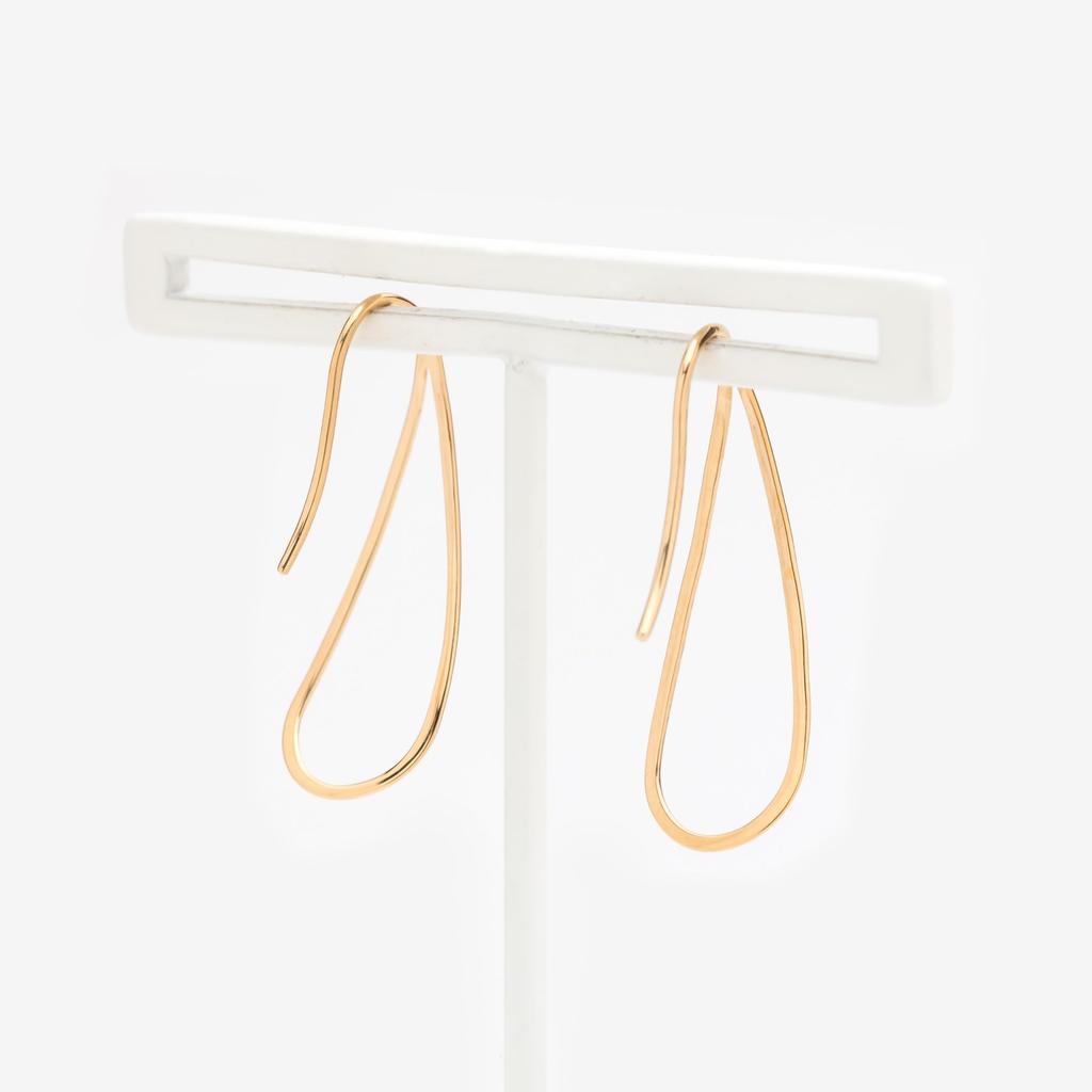 ESTELLE [Official] Women's Hook Earrings, 10K Yellow Gold, Drop Motif, 0202-3499-0019-0000