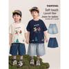 YOYU Boys' Summer Loose Fit Soft Tencel Denim Shorts