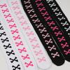 Womens Bone Thigh High Stockings Ladies Halloween Girls Black White Pink Long Over Above Knee Socks Tall Funny Cosplay Harajuku