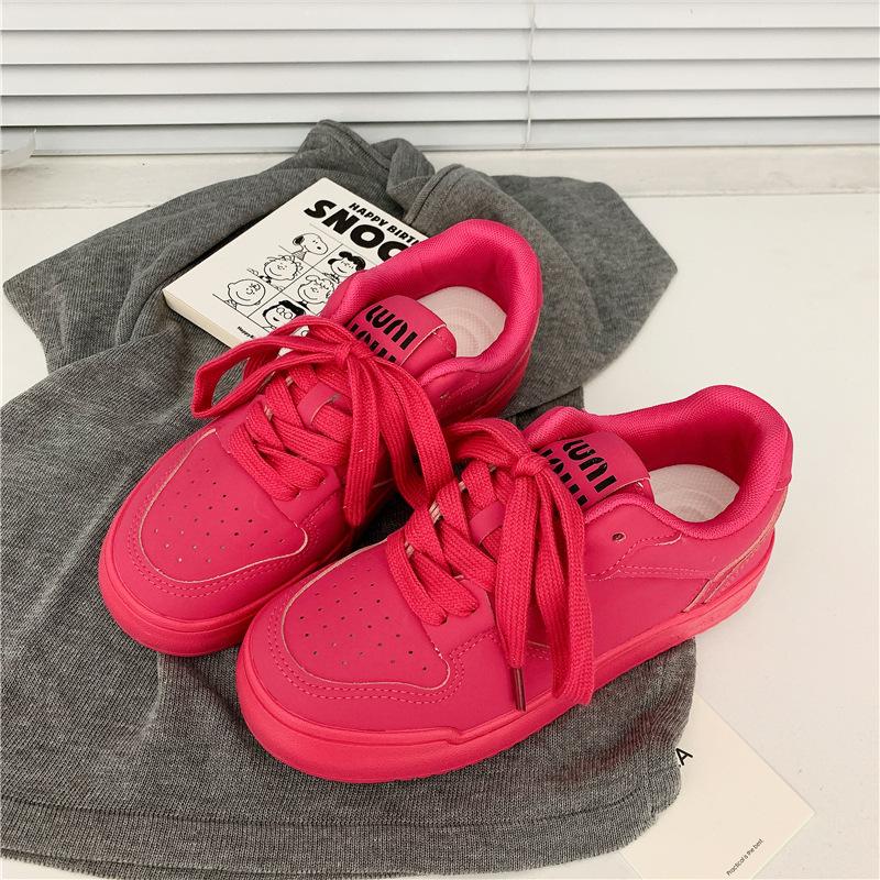 

Lulu eggs, нишевая оригинальная шикарная обувь для досок, женская, летняя, 2024, маленькие белые туфли, универсальные повседневные туфли для хлеба 35 розы красного