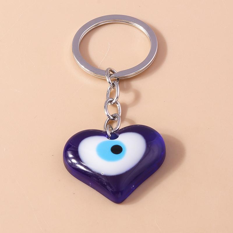 Vintage Turkish Lucky  Evil Eye Keychain Hamsa Hand Key Rings for Men Women Key Holder Handbag Pendants DIY Jewelry Gifts