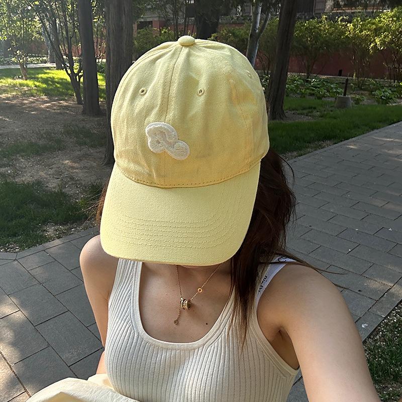 Small fresh embroidered baseball cap mint mambo cute cap women summer sunshade sunscreen show face small cute tide