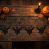 Sheer Fabric Spider Web Ghost Edge Tablecloth Gothic Style Black Lace Table Runner  Dining Table