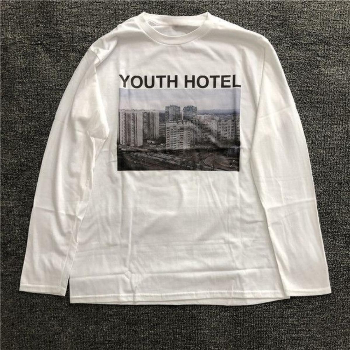 FlowStreet Футболка с длинным рукавом, свободная, с цифровой печатью M