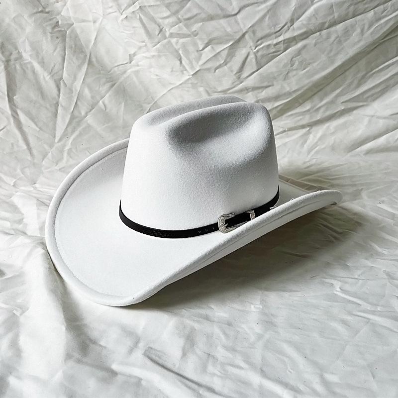 New Cowboy Top Hat Fashion European  American Punk Style Big Brim Fedoras Retro Outdoors Men Women Cool Panama Jazz Riding Hat