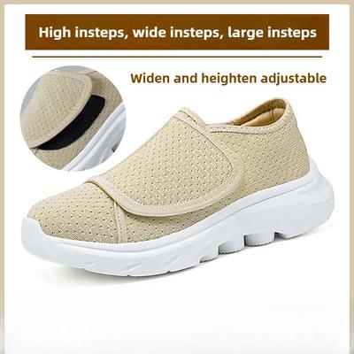 Zapatillas ortopédicas para mujer, para pies anchos, hinchados, para caminar, informales, con ajuste de eversión del pulgar, suaves y cómodas, para diabéticos.