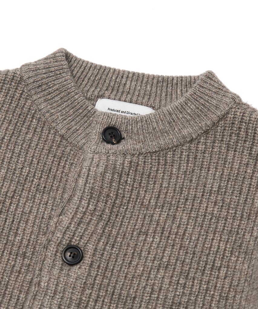 BEAT&SLNC Morrow Crewneck Cardigan (Mocha)