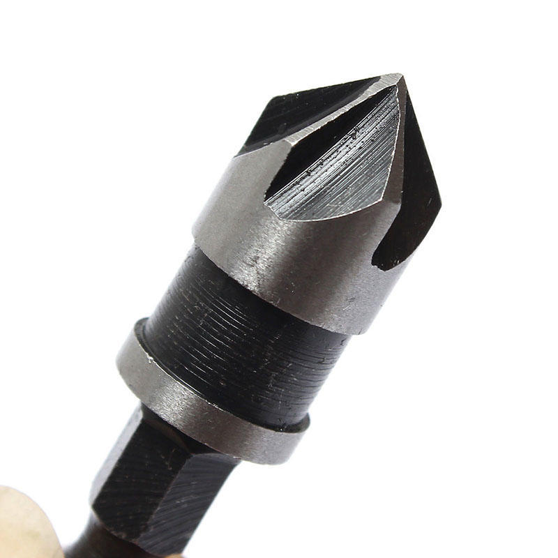 3X Hex Countersink Bore Boring Set For Wood Metal Quick Change Drill Bit Tools