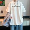 Unisexs T Shirts Cotton Big Size Black Unisexs Summer Wear Oversized TShirt Letter Print Casual 4XL Tee Shirts Male Clothes Fashion