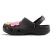 MARDI MERCREDI X Classic Clog Round-Toe Thick-Soled Floral Clogs Unisex Black