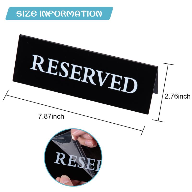 6pcs Acrylic Table Sign Waterproof Inverted V Triangle Table Seat Reminder Sign For Hotel Restaurant