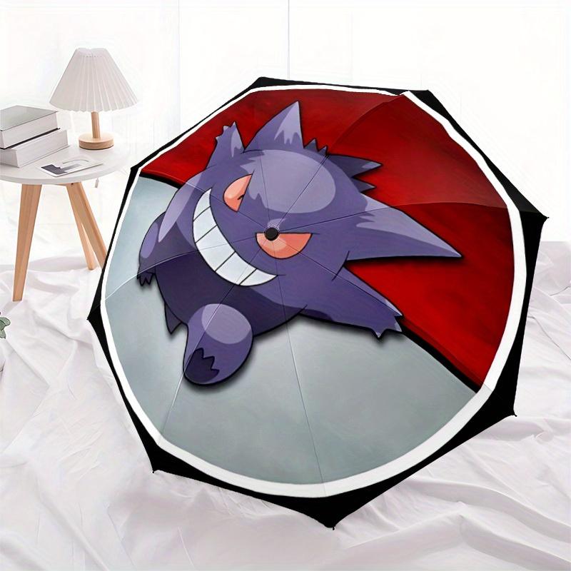 1pc Gengar, Pokemon Automatic Umbrella 8-Bone Design Compact Gear for Outdoor Travel, Perfect Helloween Chrismas Gift for Friends or Family yy25082916