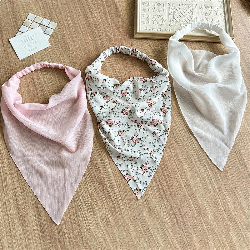 Solid Color Triangle Hair Band Elastic Headscarf Minimalist Style Hair Wrap Women Everyday Casual Styling Accessories