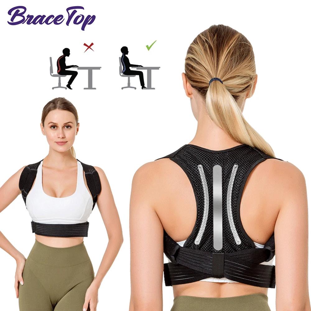 Bracetop Back Brace Neck Shoulder Posture Corrector For Upper Lower Back Pain Relief Muscle Memory Support Straightener