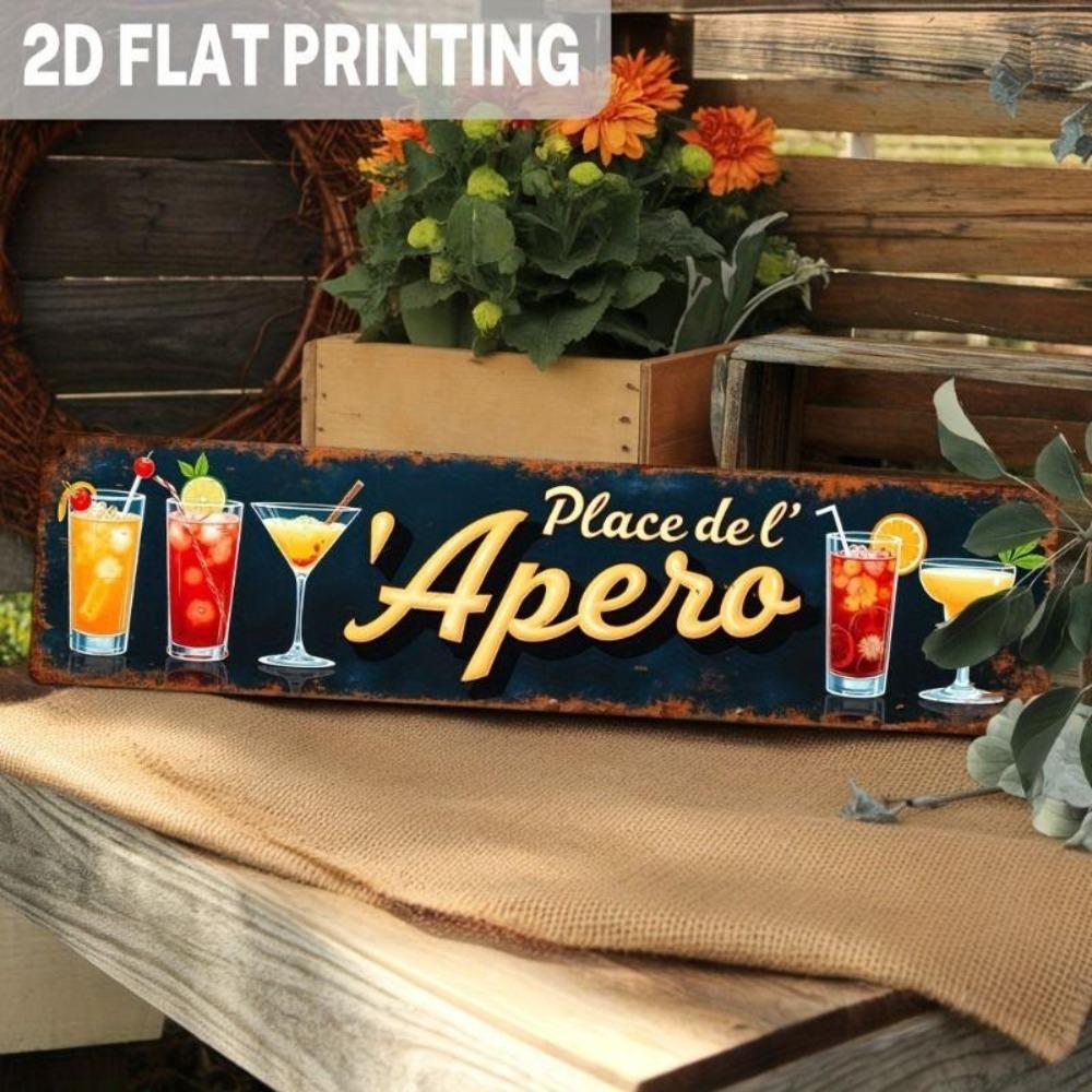Retro Metal Wall Art for Home Office Beer Bar Decor