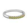 Peridot Round Half Eternity Ring – Sterling Silver