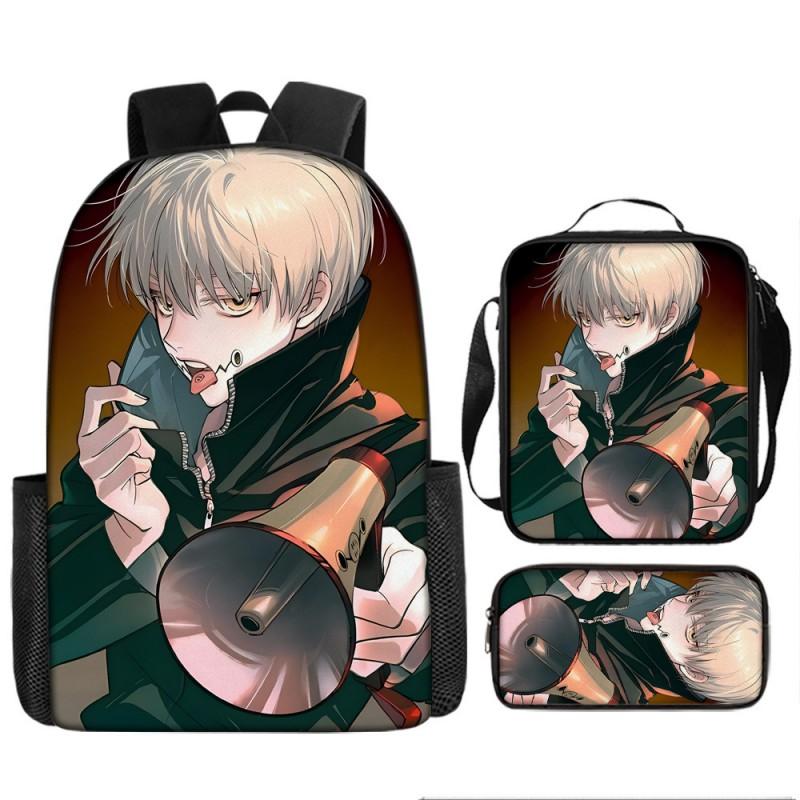 Zaino Scolastico Anime Jujutsu Kaisen per Bambini e Ragazzi Leggero in Tessuto Oxford Borsa a Doppia Tracolla con Schienale Imbottito