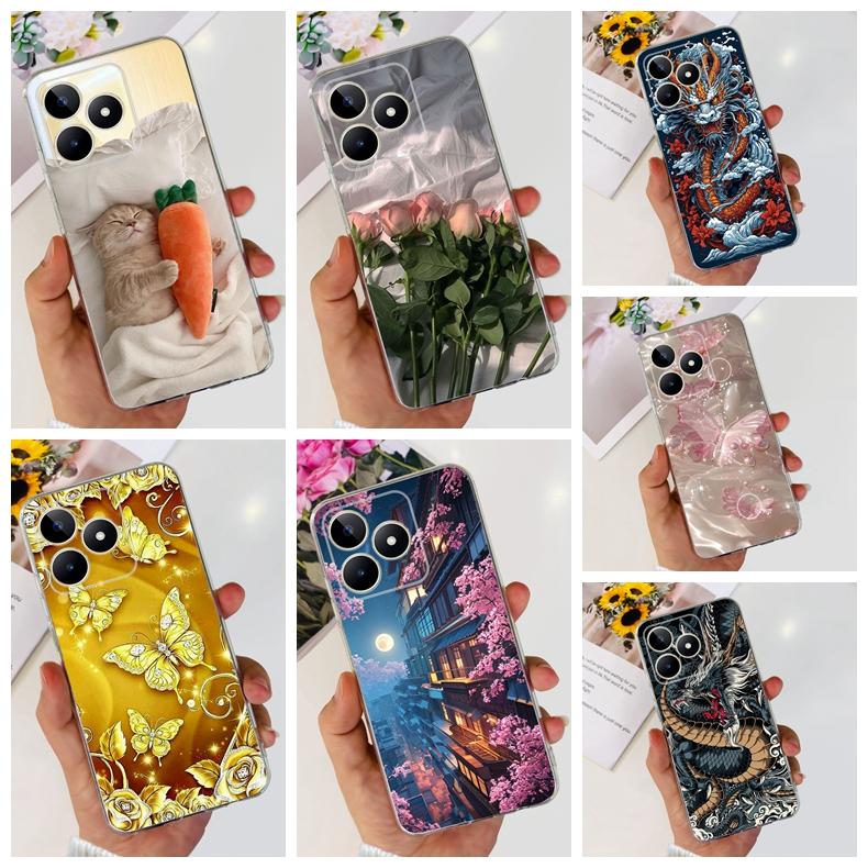 For Realme Note 50 Cases RMX3834 Colorful Painted Cover Soft Silicone Phone Cases For Oppo Realme Note 50 Note50 TPU Fundas
