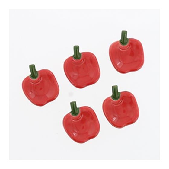 Tableware East Apple Chopstick Rests, Set of 5, Red, Yellow, Green, Porcelain, Mino Ware