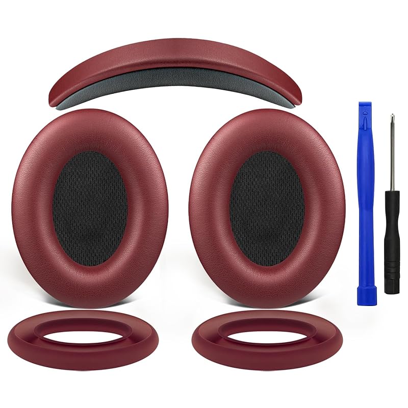 

SOULWIT ear pads + headband ear pad cover Bose QuietComfort 15 (QC15)/QuietComfort 2 (QC 2) for headset exchange kit headphone replacement pad